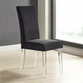 Armen Living Dalia ModernContemporary Dining Chair in Black Velvet with Acrylic Legs, 2PK LCDACHBL